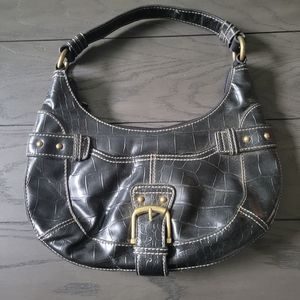 Nine west bag shoulder bag handbag black buckle